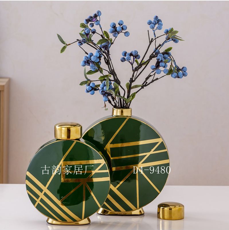 Guyun Home Factory Direct Ceramic Crafts Light Luxury Decoration Handmade Golden Edge High Temperature Vase Candy Box Guyun Home Factory Direct Ceramic Crafts Light Luxury Decoration Handmade Golden Edge High Temperature Vase Candy Box