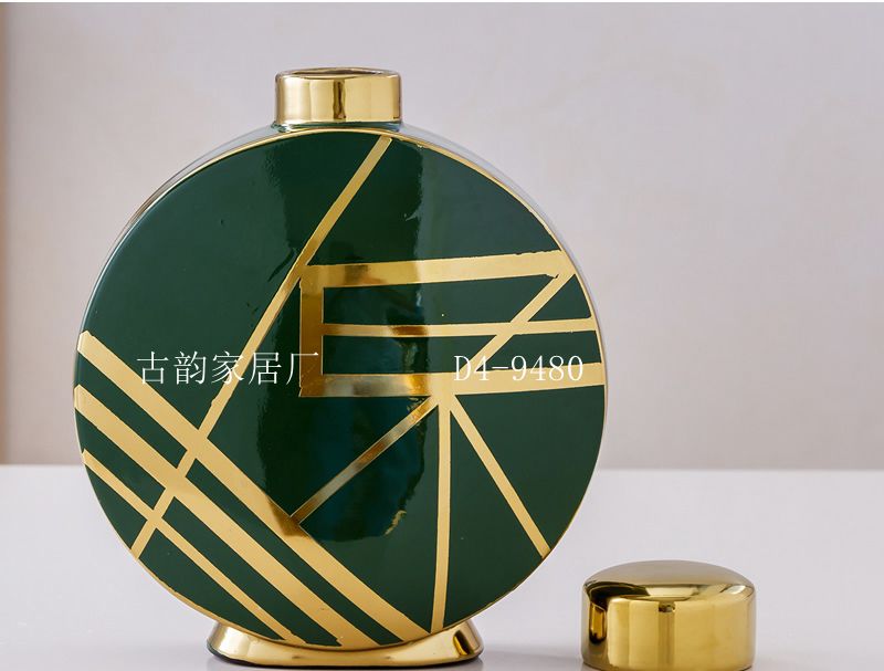 Guyun Home Factory Direct Ceramic Crafts Light Luxury Decoration Handmade Golden Edge High Temperature Vase Candy Box Guyun Home Factory Direct Ceramic Crafts Light Luxury Decoration Handmade Golden Edge High Temperature Vase Candy Box