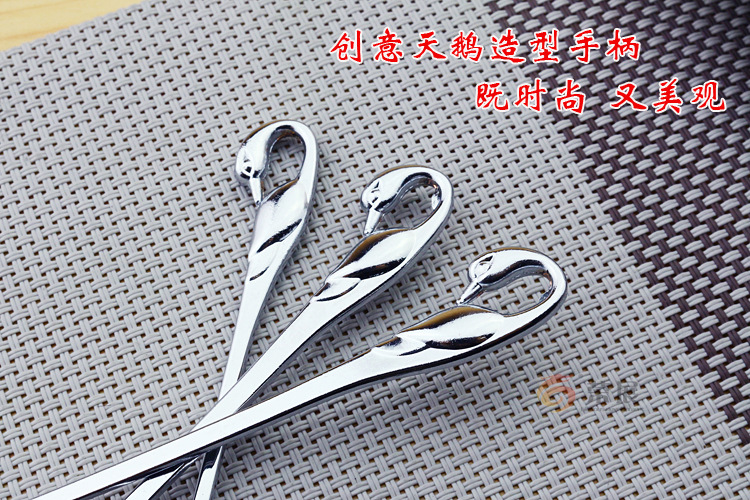 Kitchen tools zinc-alloy swan base fruit fork coffee spoon and other tableware tarps