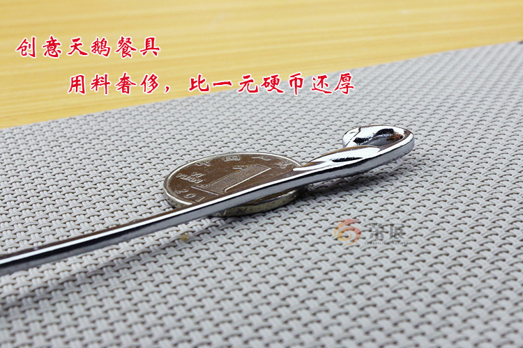 Kitchen tools zinc-alloy swan base fruit fork coffee spoon and other tableware tarps