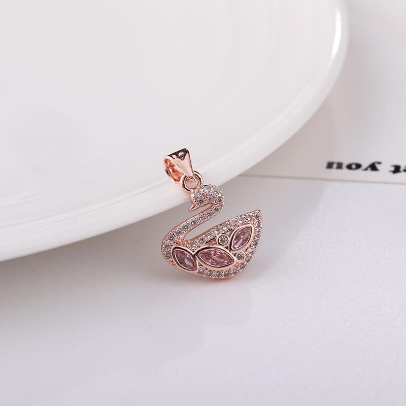 Manufacturer direct selling home full of diamond-studded swan pendant women ins style qixi valentine&#039;s day gifts simple hot style