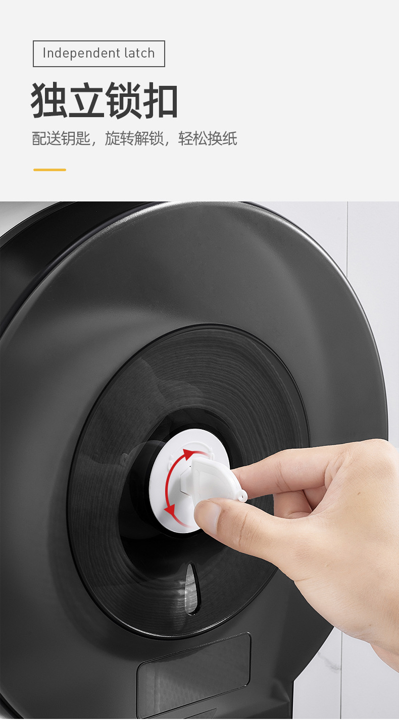 Toilet Paper Roll Holder Wall-Mounted Tissue Box Punch-Free Toilet Large Plate Paper Box Hotel Tissue Storage Rack Toilet Paper Roll Holder Wall-Mounted Tissue Box Punch-Free Toilet Large Plate Paper Box Hotel Tissue Storage Rack