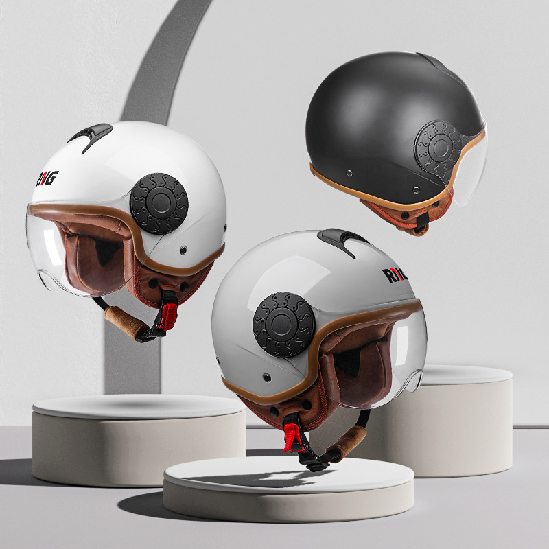 Retro Helmet Motorcycle Helmet Motorcycle Unisex Electric Bicycle Helmet Riding Helmet