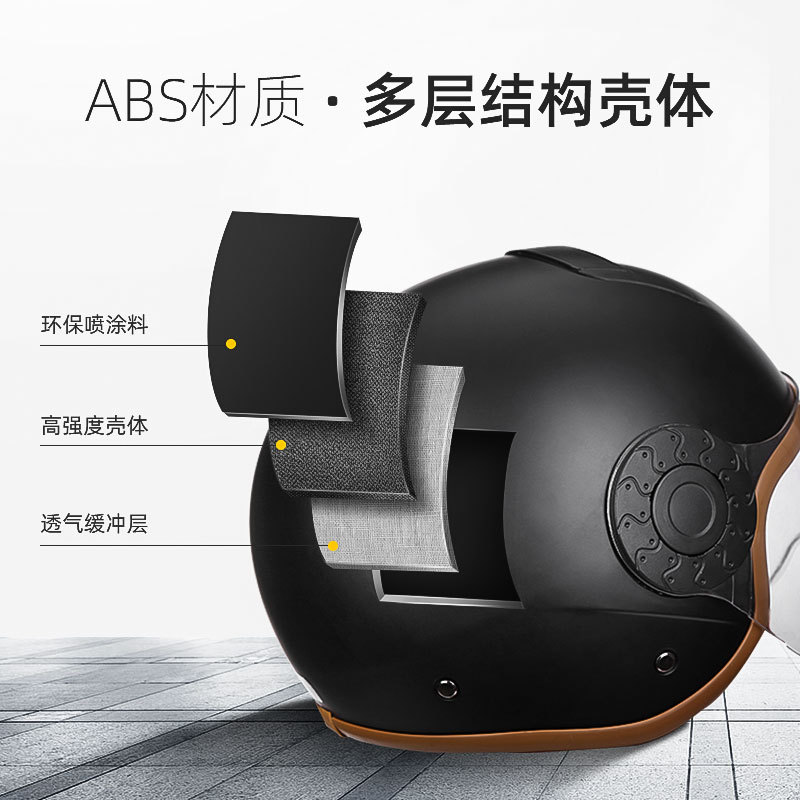 Retro Helmet Motorcycle Helmet Motorcycle Unisex Electric Bicycle Helmet Riding Helmet