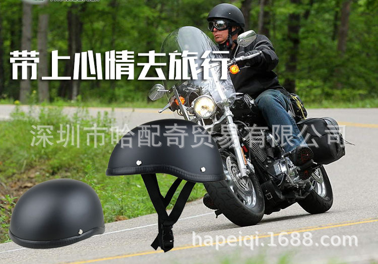 Wholesale Summer Half Helmet Harley Style Biker Melon Skin Spoon Helmet Electric Bicycle Helmet