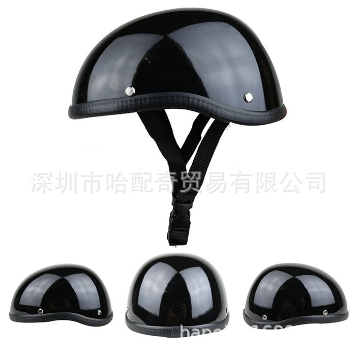 Wholesale Summer Half Helmet Harley Style Biker Melon Skin Spoon Helmet Electric Bicycle Helmet