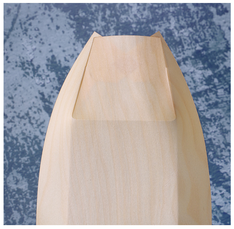 Disposable Open Paper Box Wooden Boat-Shaped Snack to-Go Box Japanese Cuisine Dessert Fruit Plate Disposable Open Paper Box Wooden Boat-Shaped Snack to-Go Box Japanese Cuisine Dessert Fruit Plate