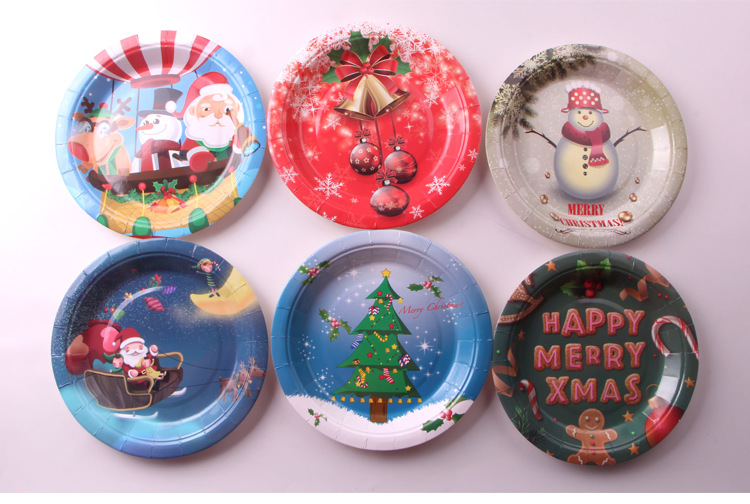 Christmas Party Gathering Decoration Supplies Dining Table Layout Disposable Paper Cup Plate Set Party Christmas Party Gathering Decoration Supplies Dining Table Layout Disposable Paper Cup Plate Set Party