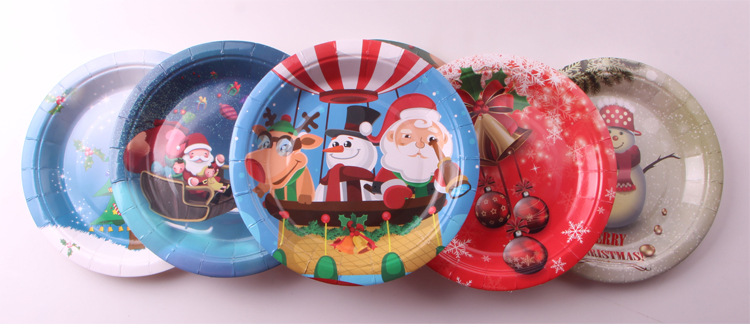 Christmas Party Gathering Decoration Supplies Dining Table Layout Disposable Paper Cup Plate Set Party Christmas Party Gathering Decoration Supplies Dining Table Layout Disposable Paper Cup Plate Set Party