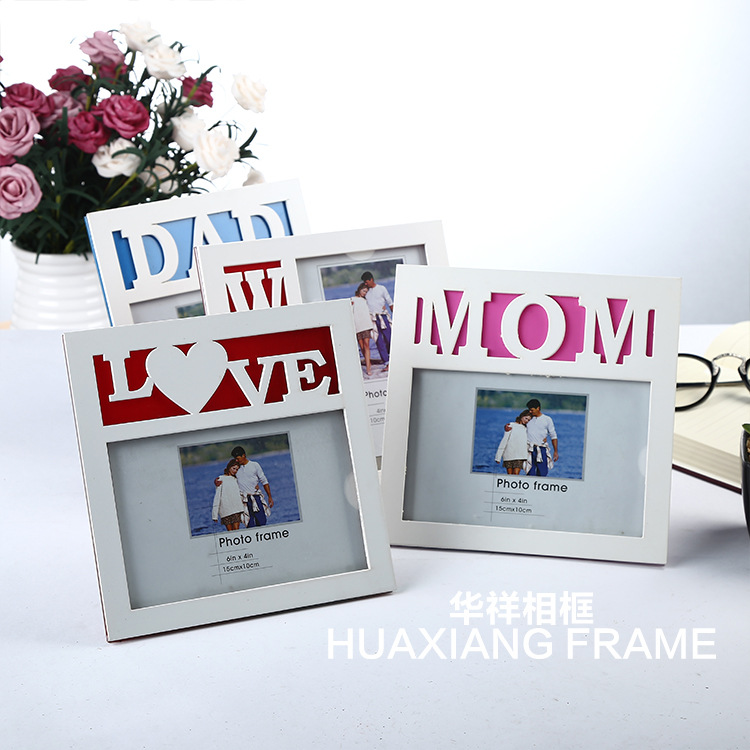Factory direct family photo engraving creative table 6 inch photo frame decoration ideas
