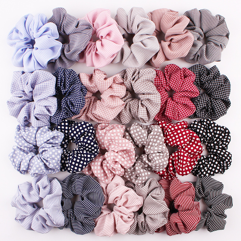 Striped Dot Polka Dot Houndstooth Large Intestine Hair Band Fabric Headdress Flower Hair Accessories Whole C178 Striped Dot Polka Dot Houndstooth Large Intestine Hair Band Fabric Headdress Flower Hair Accessories Whole C178