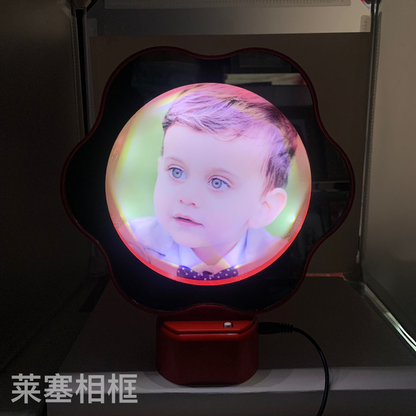 SUNFLOWER Shape Mirror with LED Light Creative Table Setting Decorative Gift Photo Living Room Bedroom Magic Mirror Photo Frame