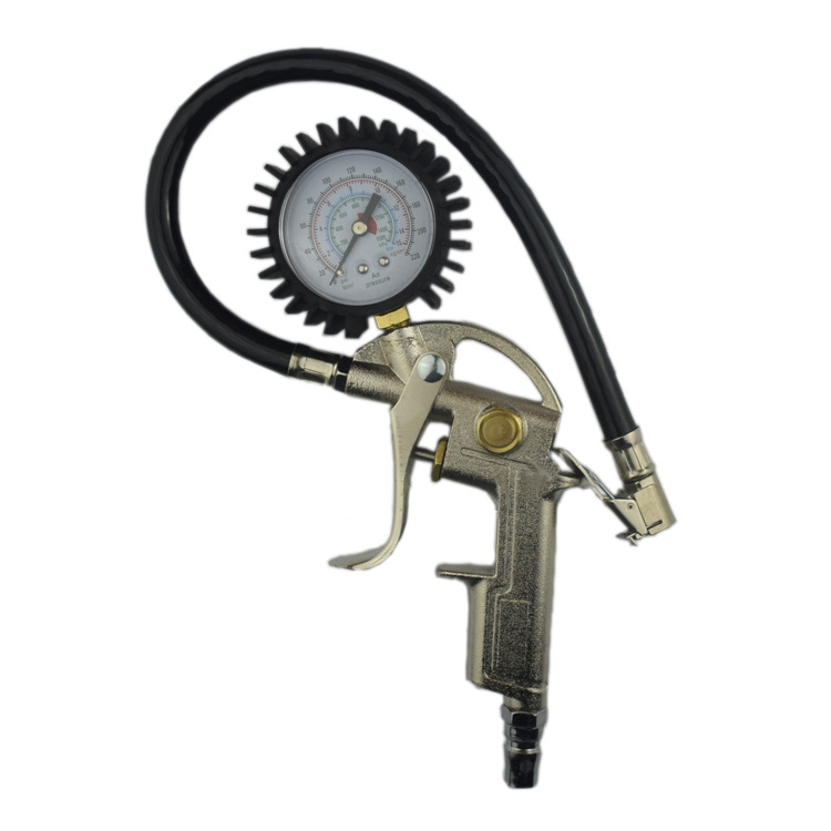 Tire Pressure Gun with Gauge Multi-Functional Tire Pressure Gauge of Automobile Tire Pressure Gauge Air Pressure Measurement