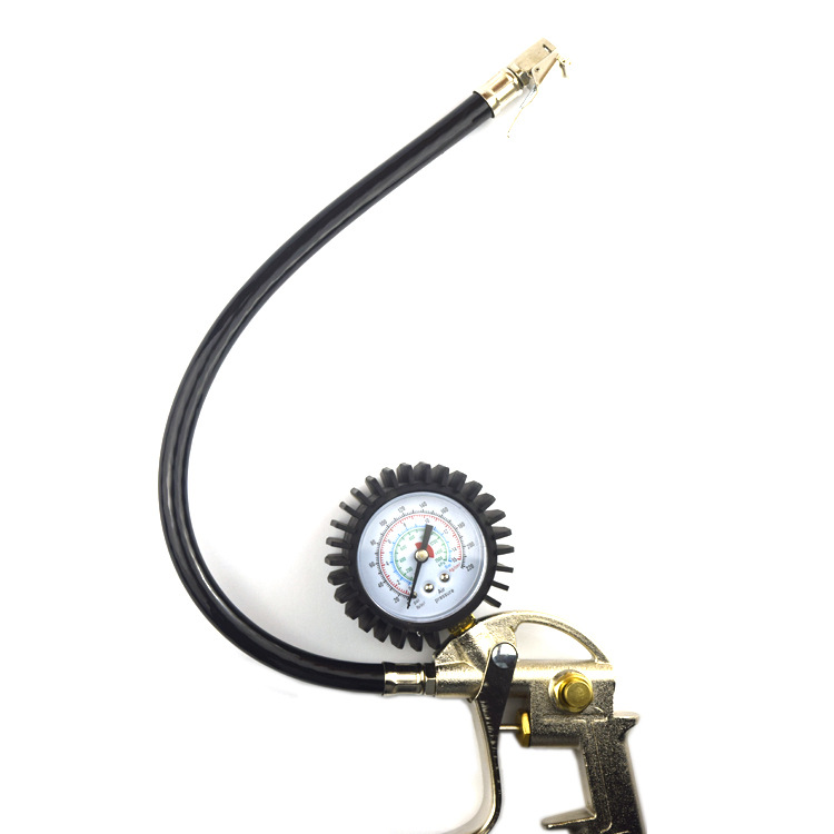 Tire Pressure Gun with Gauge Multi-Functional Tire Pressure Gauge of Automobile Tire Pressure Gauge Air Pressure Measurement