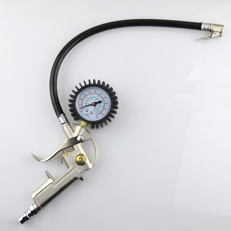 Tire Pressure Gun with Gauge Multi-Functional Tire Pressure Gauge of Automobile Tire Pressure Gauge Air Pressure Measurement