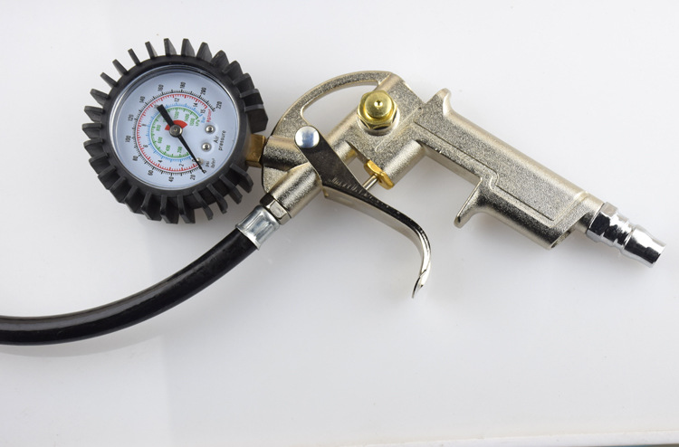 Tire Pressure Gun with Gauge Multi-Functional Tire Pressure Gauge of Automobile Tire Pressure Gauge Air Pressure Measurement