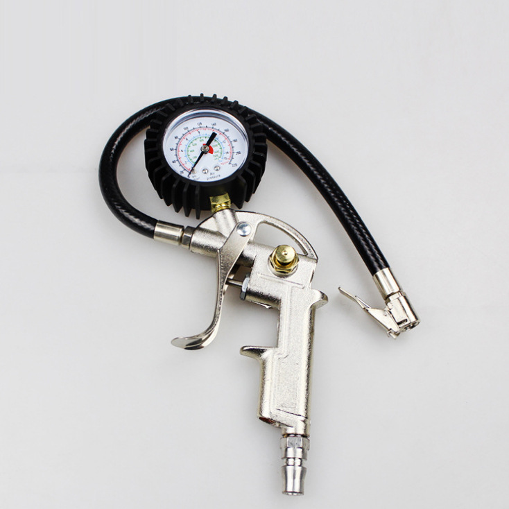 Tire Pressure Gun with Gauge Multi-Functional Tire Pressure Gauge of Automobile Tire Pressure Gauge Air Pressure Measurement