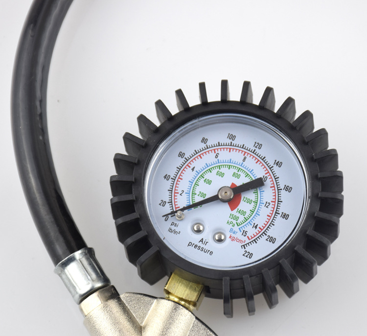 Tire Pressure Gun with Gauge Multi-Functional Tire Pressure Gauge of Automobile Tire Pressure Gauge Air Pressure Measurement