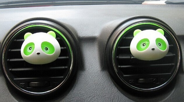 Panda car perfume car air outlet Decor clip perfume