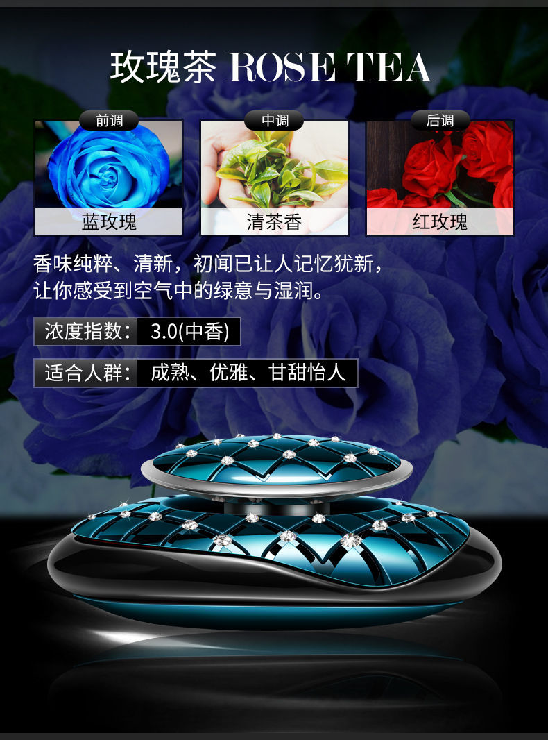 Car Perfume Seating Decoration with Diamond Creative Upscale Aroma Fragrance Long-Lasting Super Fragrant Deodorant Personality