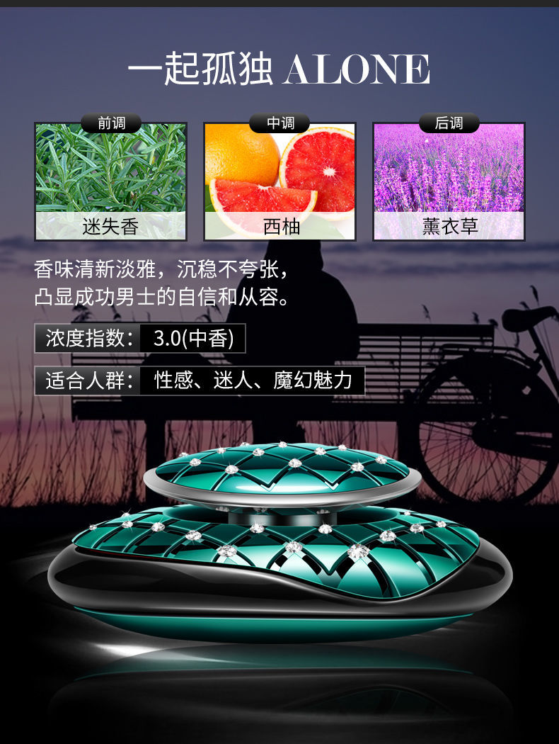 Car Perfume Seating Decoration with Diamond Creative Upscale Aroma Fragrance Long-Lasting Super Fragrant Deodorant Personality