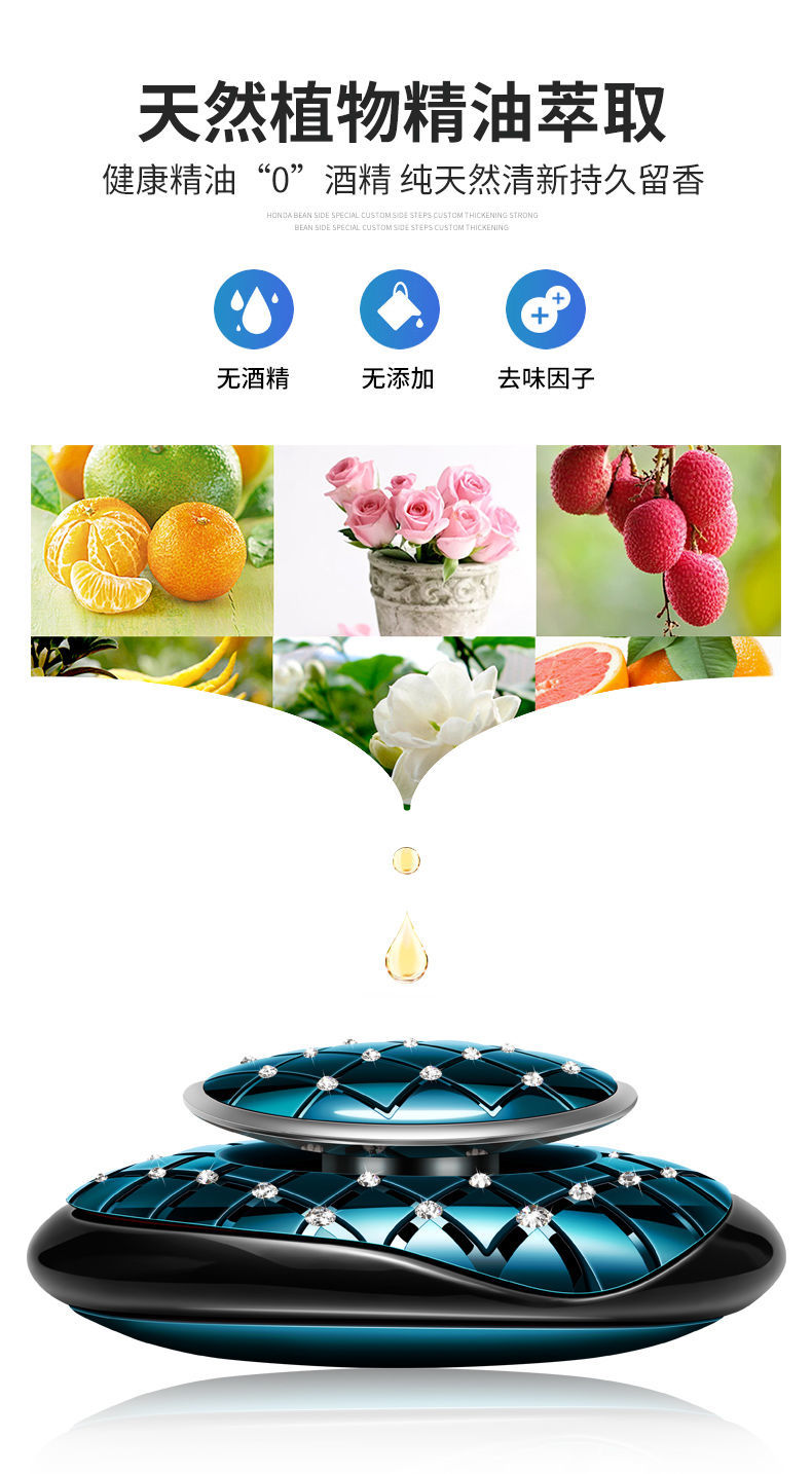 Car Perfume Seating Decoration with Diamond Creative Upscale Aroma Fragrance Long-Lasting Super Fragrant Deodorant Personality