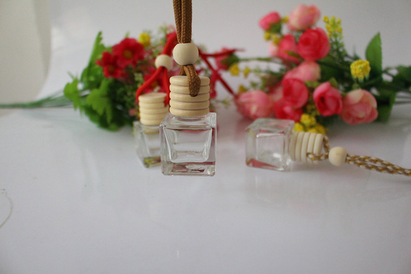 Square Car Pendant Empty Bottle Steam Hanging Car Perfume Car Perfume Bottle Car Accessories Empty Bottle 6ml