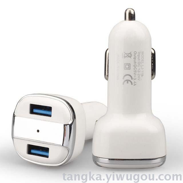 The new car charger 5v 3.4AUSB rapid car charging and charging line manufacturer wholesale.