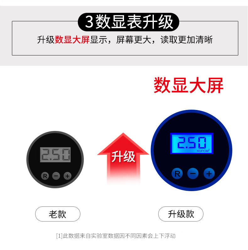 Vehicle Air Pump Car Air Pump Number Display 12V Portable Tire Inflator Automatic Stop Inflation