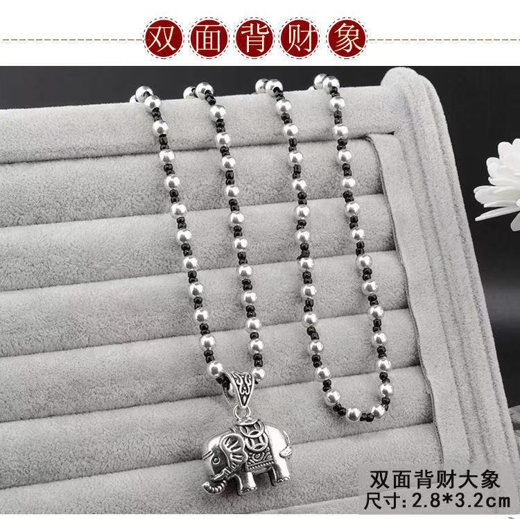 Retro Imitation Tibetan Silver Long Sweater Chain Safety Buckle Pendant Square Fortune Necklace for Women with Clothes Accessories Pendant Retro Imitation Tibetan Silver Long Sweater Chain Safety Buckle Pendant Square Fortune Necklace for Women with Clothes Accessories Pendant