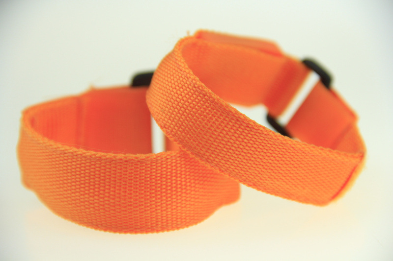 Double exposure buckle wrist band night running biker glowing arm with safety warning entertainment equipment