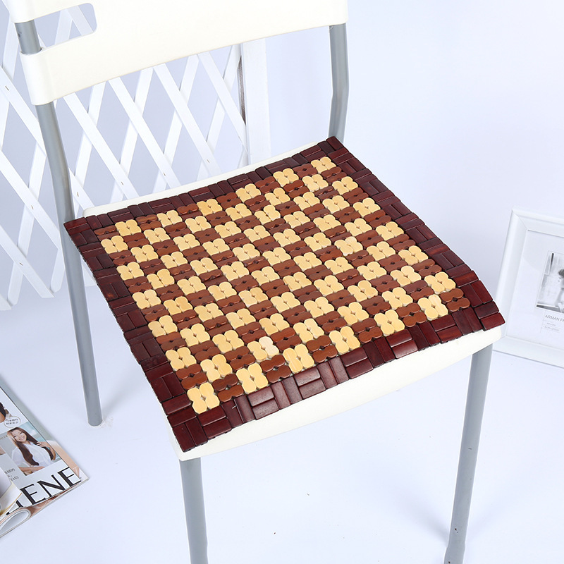 Wholesale summer fashionable bamboo piece seat cool cushion square car with a small square cushion sofa cushion.