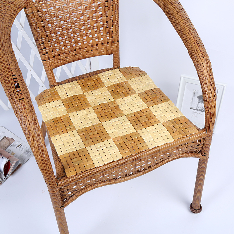 Wholesale summer fashionable bamboo piece seat cool cushion square car with a small square cushion sofa cushion.