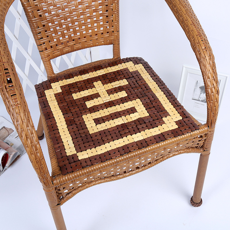 Wholesale summer fashionable bamboo piece seat cool cushion square car with a small square cushion sofa cushion.