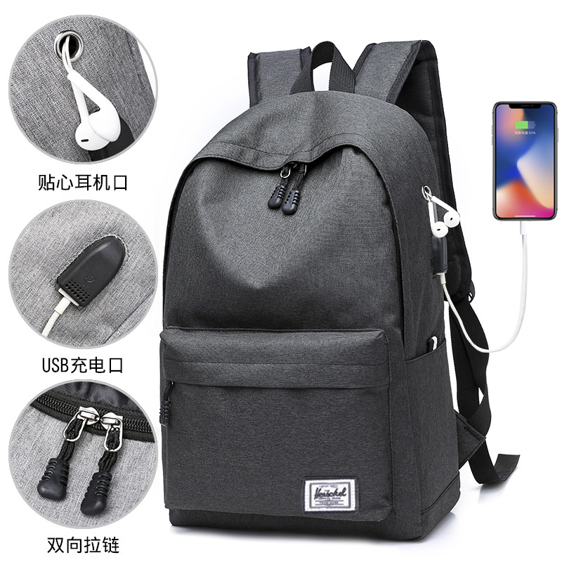 Backpack Men&#039;s Oxford Cloth Backpack USB Travel Backpack Large Capacity Student Backpack Support One Piece Dropshipping