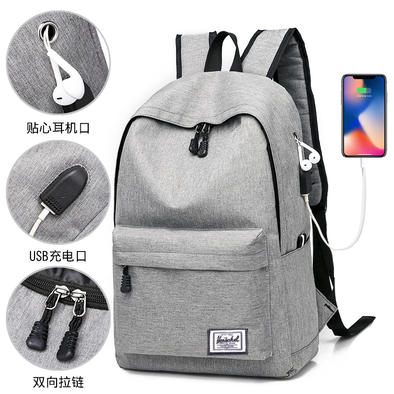 Backpack Men&#039;s Oxford Cloth Backpack USB Travel Backpack Large Capacity Student Backpack Support One Piece Dropshipping