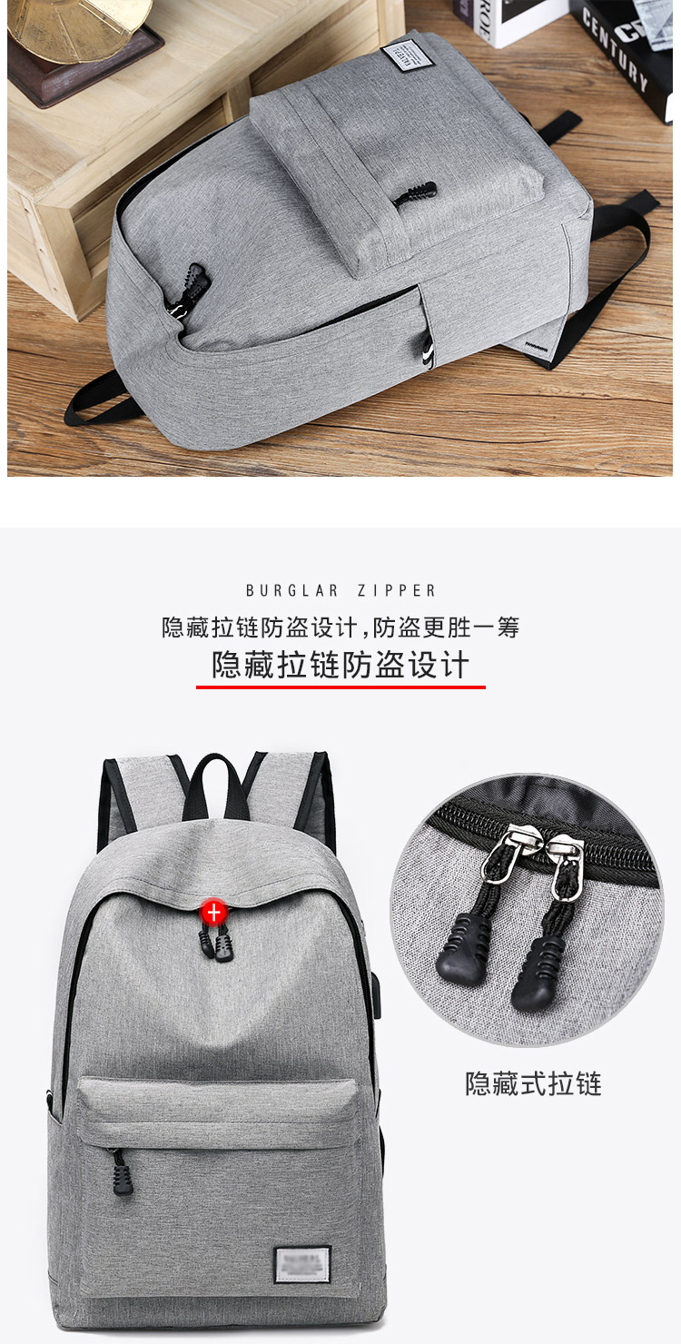 Backpack Men's Oxford Cloth Backpack USB Travel Backpack Large Capacity Student Backpack Support One Piece Dropshipping