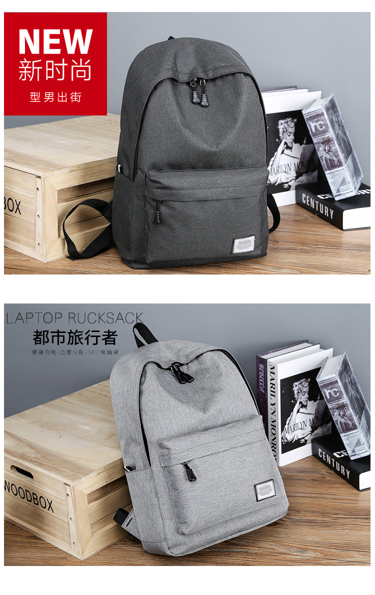Backpack Men's Oxford Cloth Backpack USB Travel Backpack Large Capacity Student Backpack Support One Piece Dropshipping