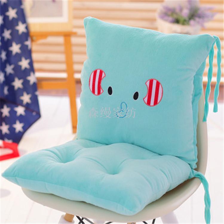 Cute Cartoon One-Piece Cushion Back Cushion One-Piece Office Seat Cushion Thickened Student Seat Cushion