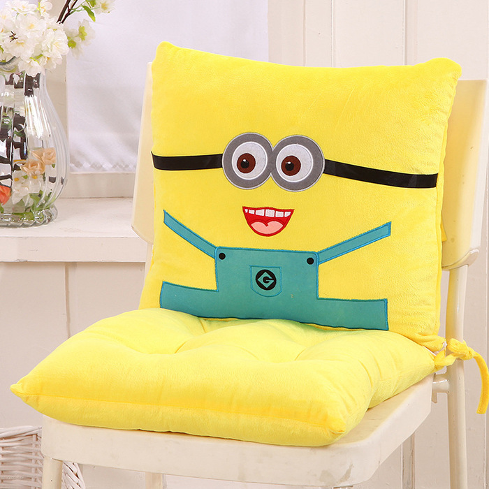 Cute Cartoon One-Piece Cushion Back Cushion One-Piece Office Seat Cushion Thickened Student Seat Cushion