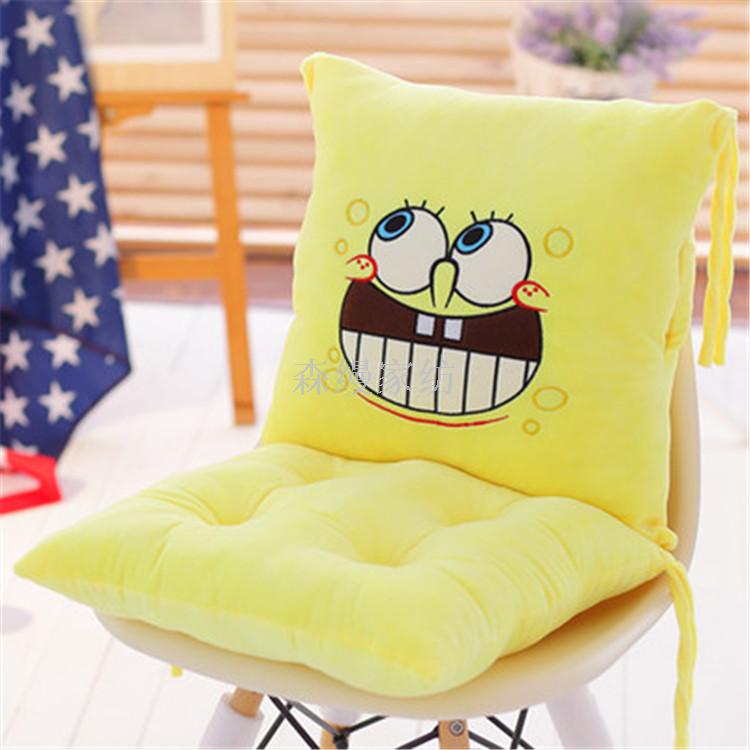 Cute Cartoon One-Piece Cushion Back Cushion One-Piece Office Seat Cushion Thickened Student Seat Cushion