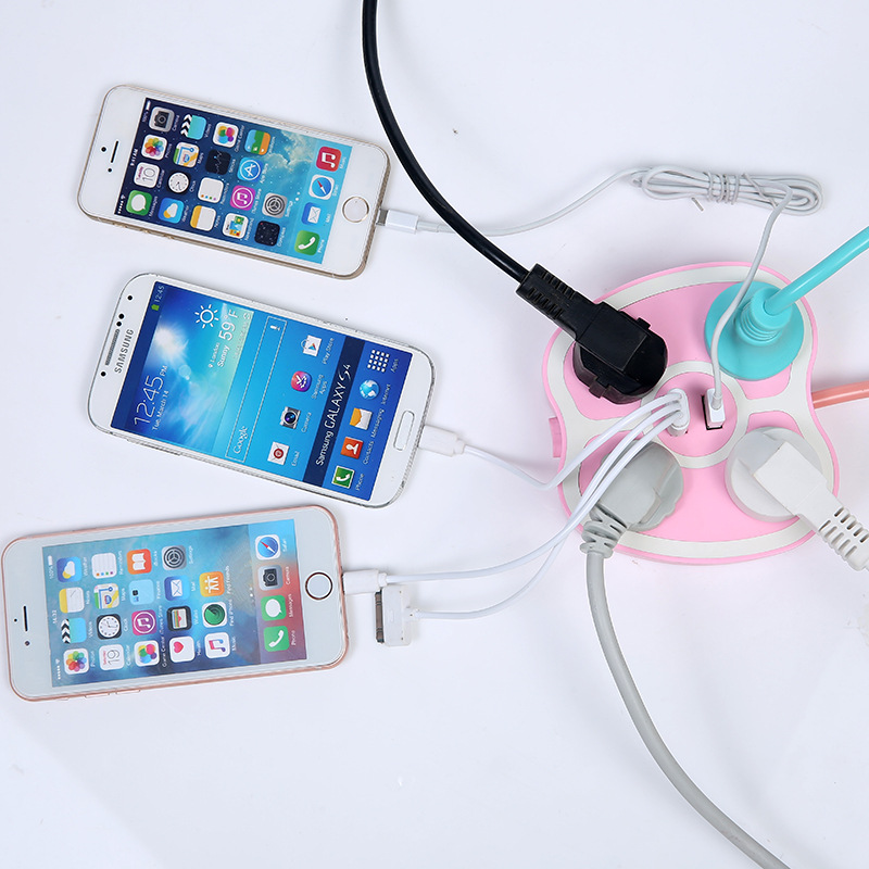 Creative multi-functional USB connector apple terminal portable travel phone charging plug