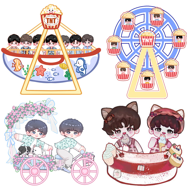 Acrylic Keychain Cartoon Animation Gift Key Chain Comic Show Pendant Support Star the Hokey Pokey Standing Ornaments