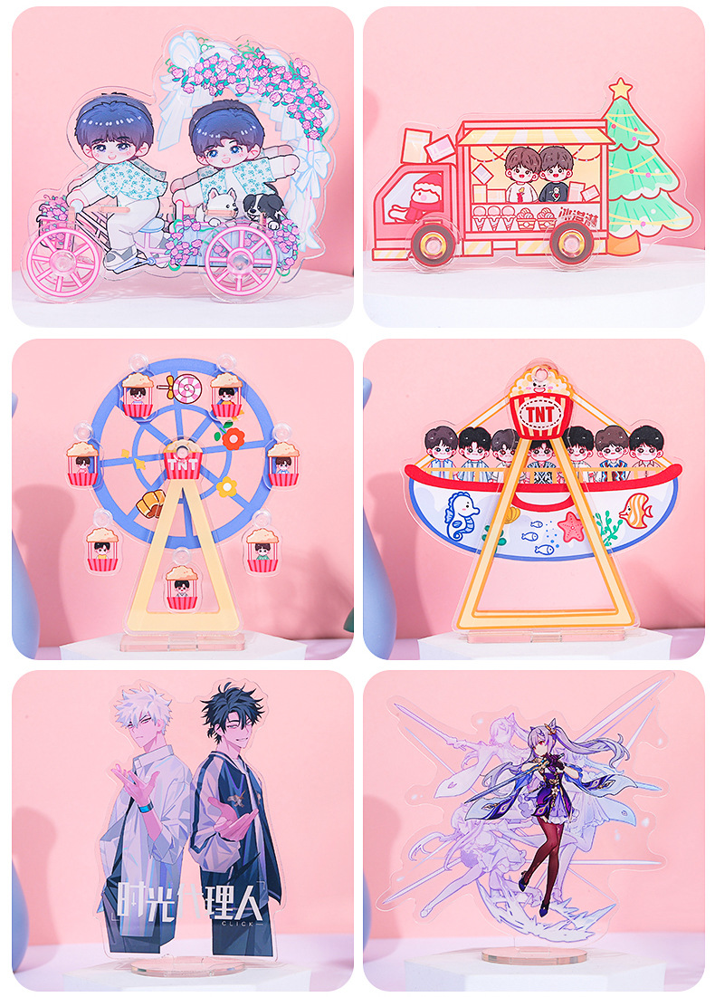 Acrylic Keychain Cartoon Animation Gift Key Chain Comic Show Pendant Support Star the Hokey Pokey Standing Ornaments