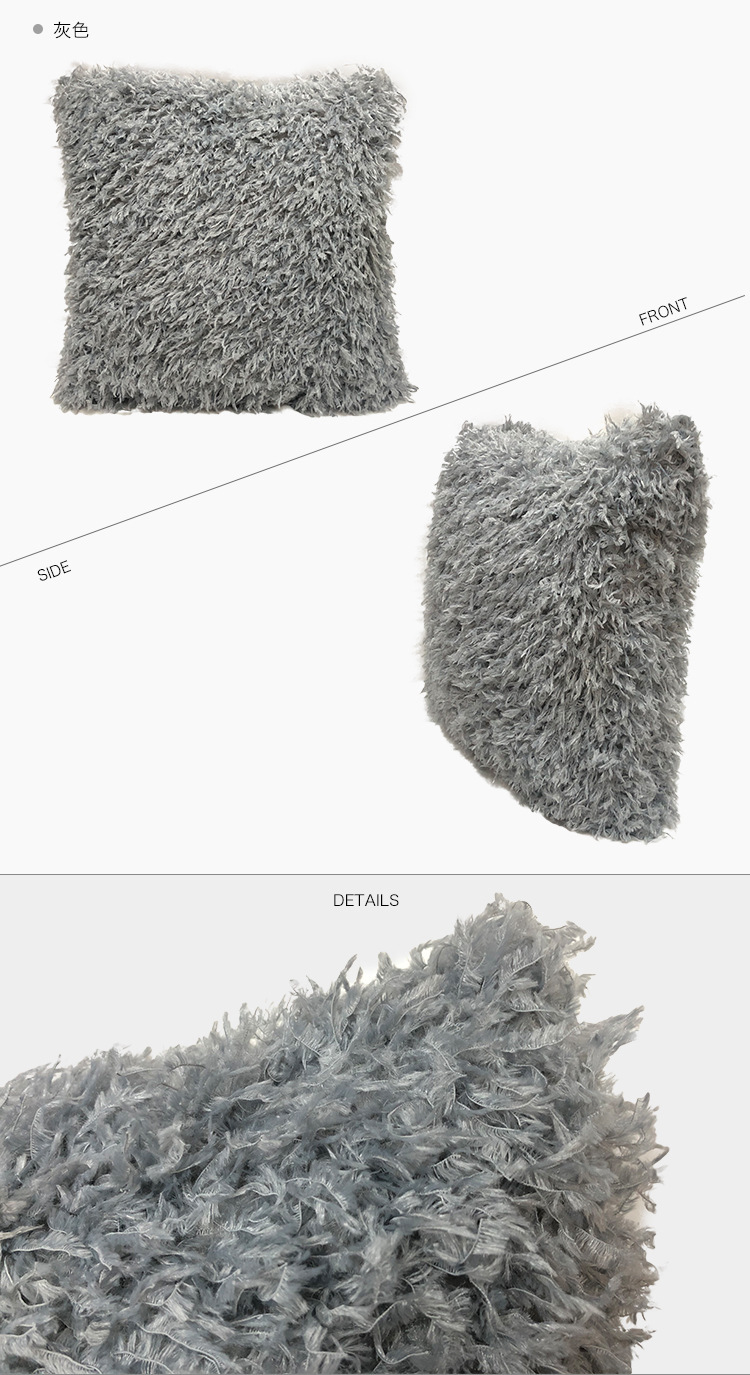 Amazon Hot Sale Home Cross-Border Nordic Instagram Style Solid Color Sofa Pillow Cover Office Lumbar Cushion Back Seat Cushion