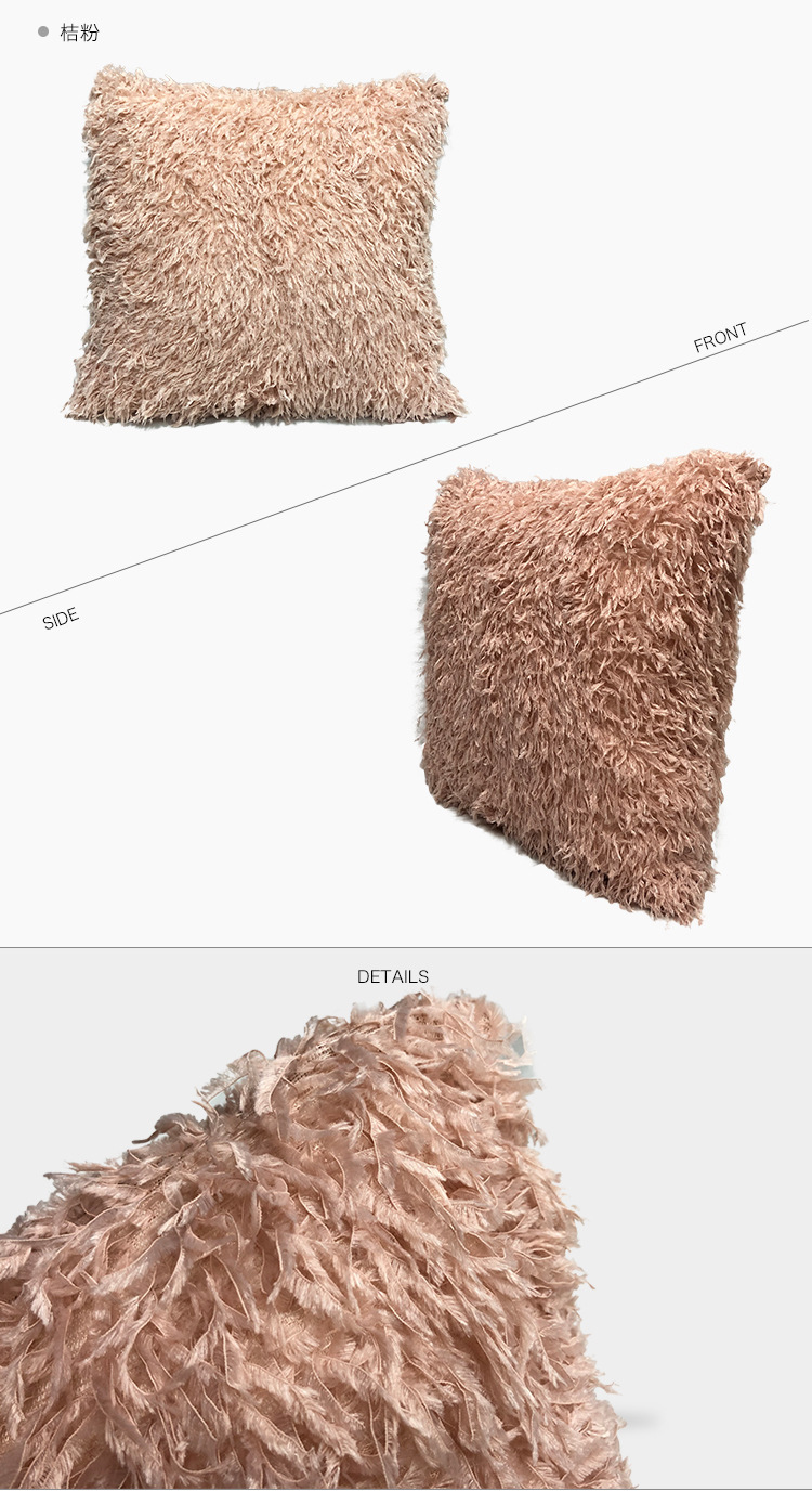 Amazon Hot Sale Home Cross-Border Nordic Instagram Style Solid Color Sofa Pillow Cover Office Lumbar Cushion Back Seat Cushion