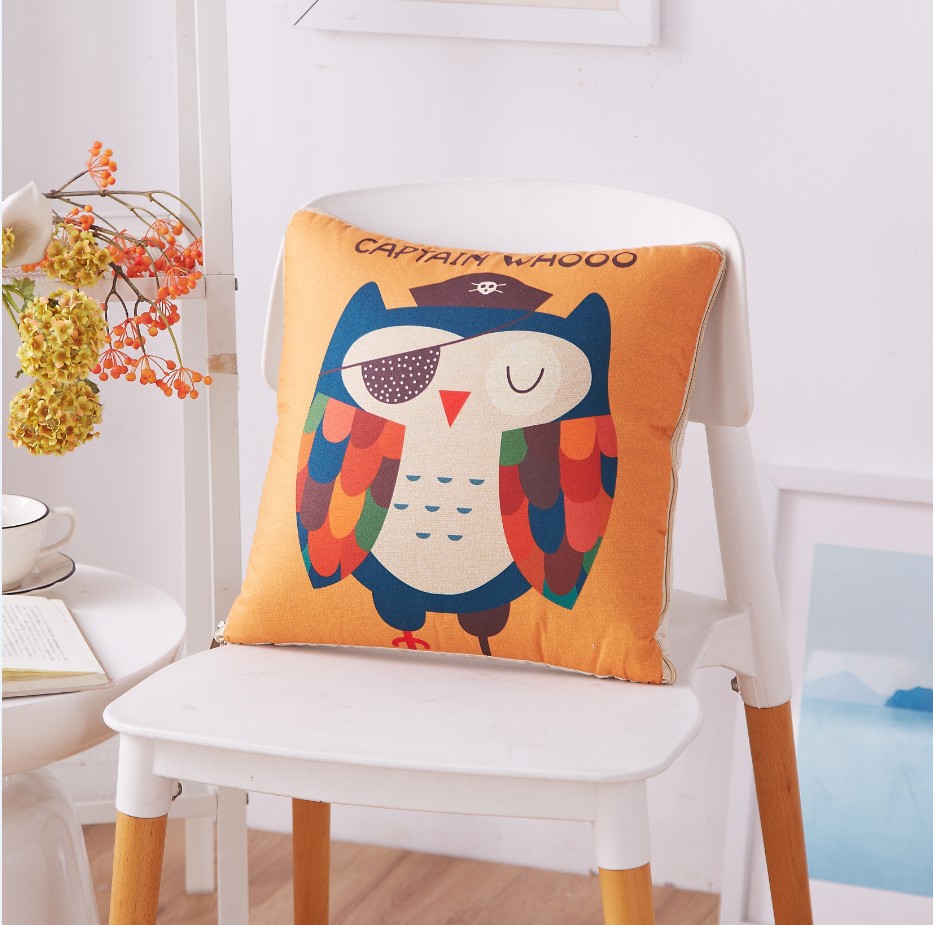 Cartoon Linen Style Pillow Blanket Multi-Functional Back Seat Cushion Quilt Office Linen Air Conditioning Customized Wholesale