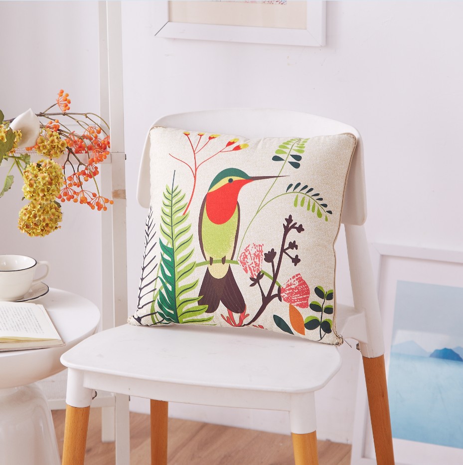 Cartoon Linen Style Pillow Blanket Multi-Functional Back Seat Cushion Quilt Office Linen Air Conditioning Customized Wholesale