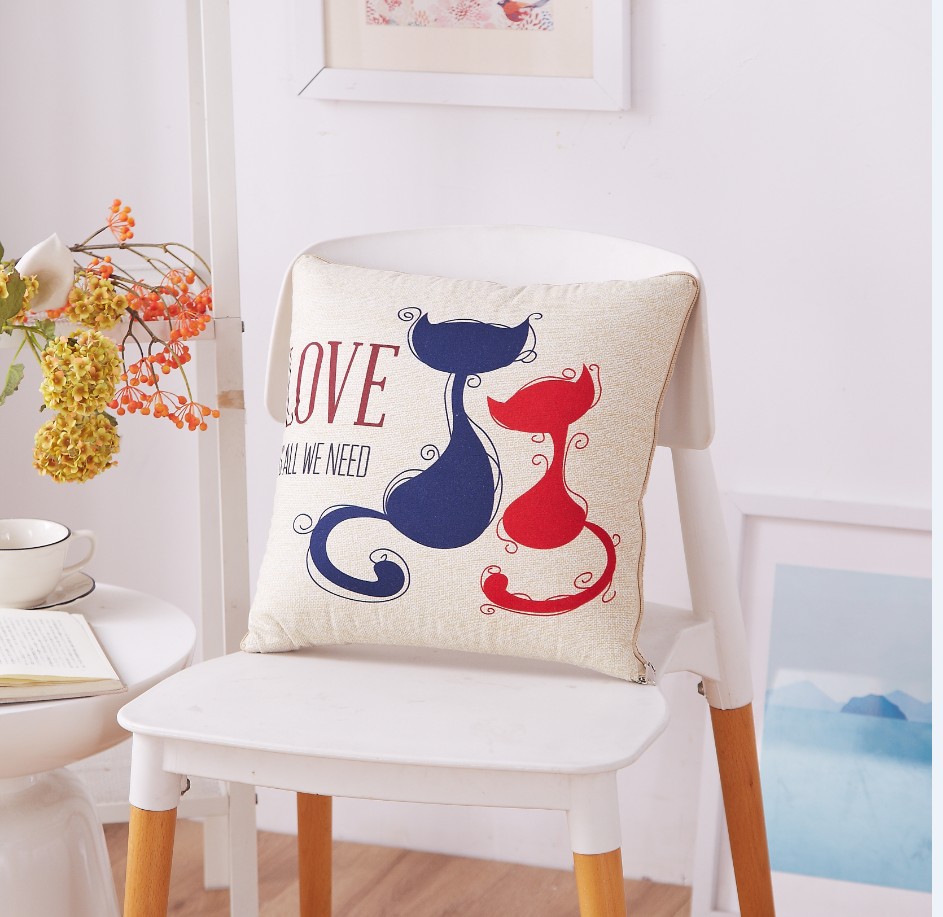 Cartoon Linen Style Pillow Blanket Multi-Functional Back Seat Cushion Quilt Office Linen Air Conditioning Customized Wholesale