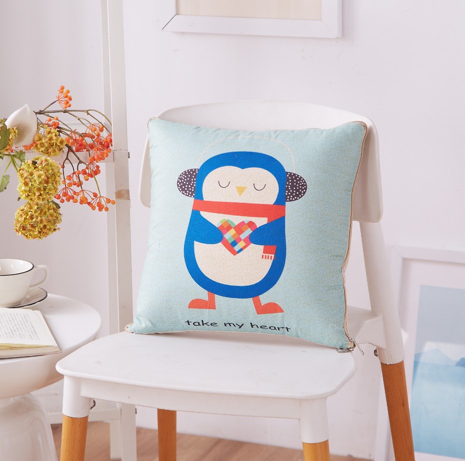 Cartoon Linen Style Pillow Blanket Multi-Functional Back Seat Cushion Quilt Office Linen Air Conditioning Customized Wholesale